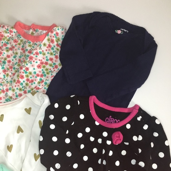 9 baby girl onesie shirt LOT - Picture 5 of 8